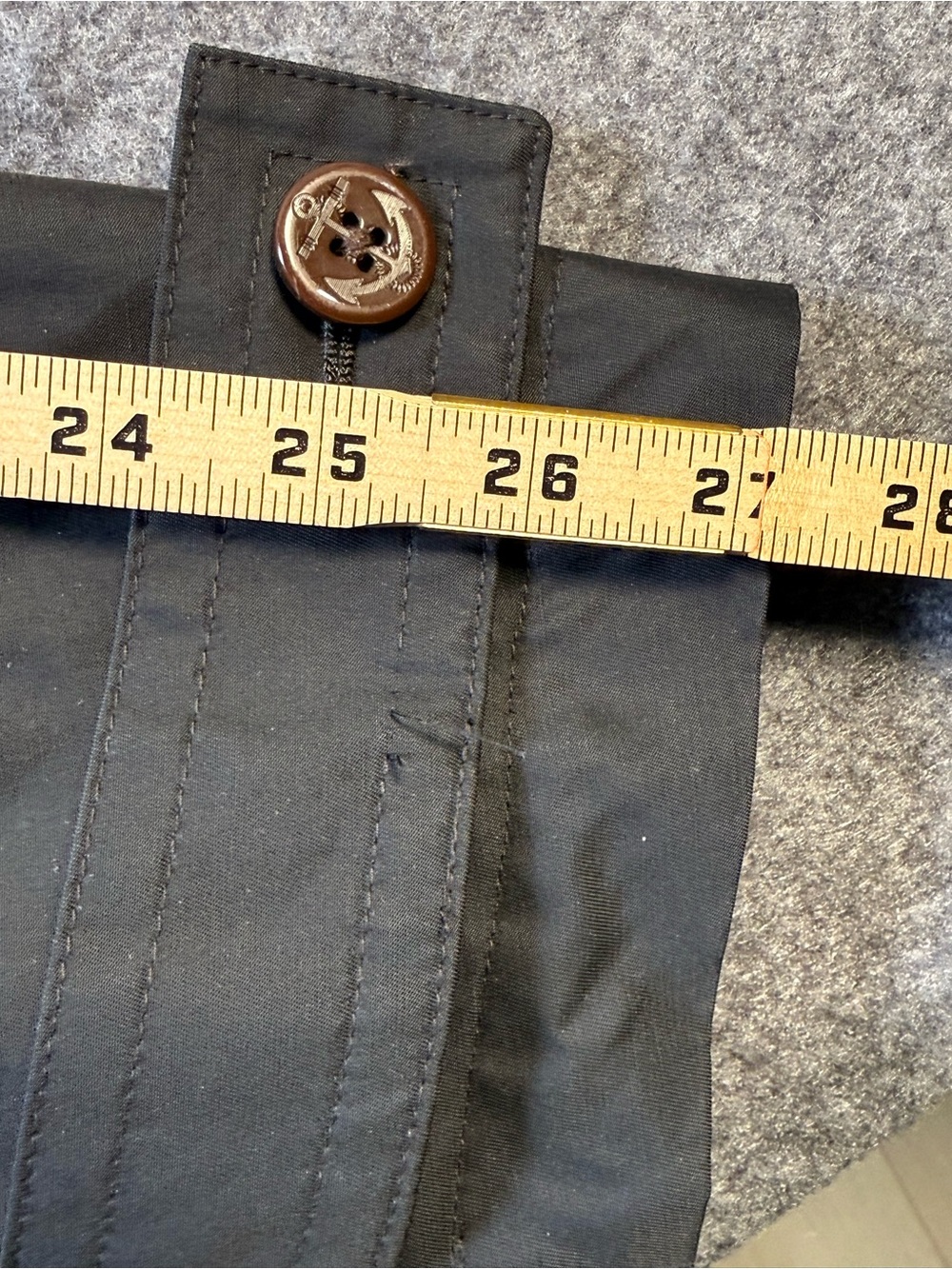 Lauren Ralph Lauren Men’s Black Double Breasted Raincoat Trench Coat 42L Preppy - Picture 13 of 15